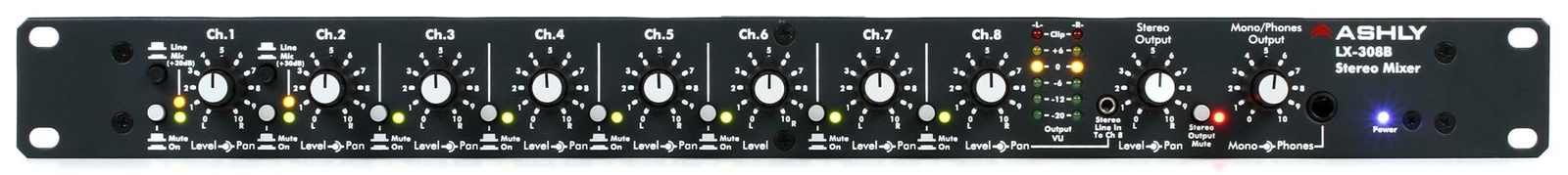 8-канальный линейный стереомикшер Ashly LX-308B