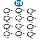 12PCS DMX Cables 10ft/3m 3 Pin Signal XLR Connection Stage Par Light Cable Wire