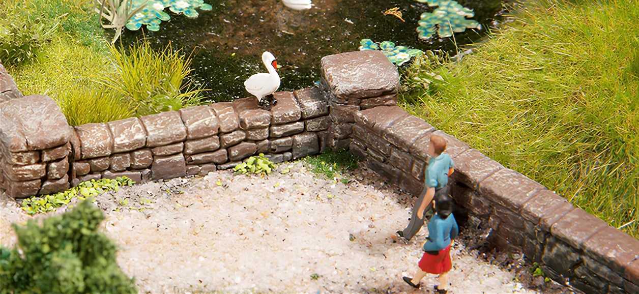 Noch 13172 Mur de Jardin HO pour Finir les Bordures de Maquette Sans Effort