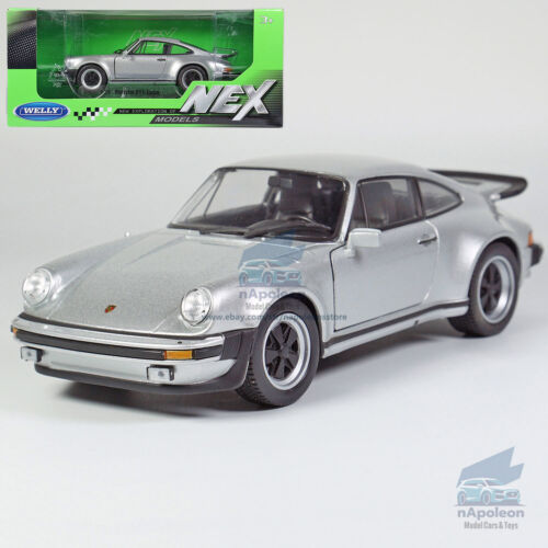 1:24 Porsche 911 Turbo 1974 Model Car Diecast Vehicle Collection Kid Gift Silver