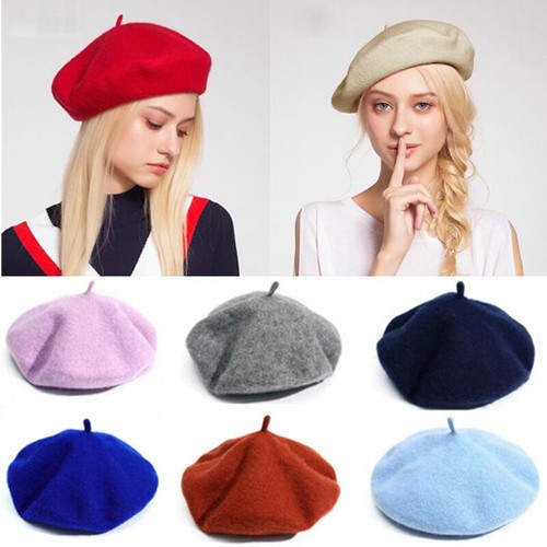 Beret Hats Women Winter French Hat 