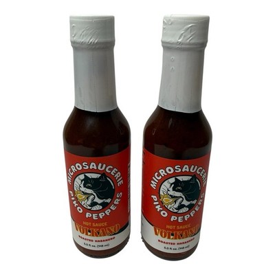Hot Ones Hot Sauce Piko Peppers Volkano 2-Pack Lot Roasted Habanero New