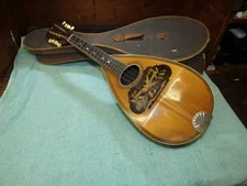 VINTAGE Lyons & Healy Mandolin Bowl Back Inlay American Conservatory COVER CASE