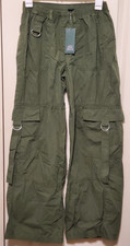 Wild Fable Women's Mid-Rise Wide Leg Cargo Pants Green Size XS  XXS AVAIL - NWT
