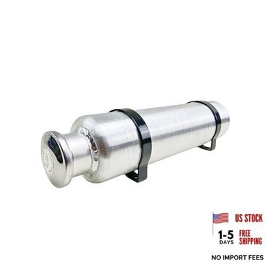 JSD 0.72 Gallons 4'' x 15'' Aluminum Vertical Spun Gas Tank 1/8'' NPT Outlet