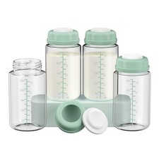 4 Pack 10oz Wide-mouth Breastmilk Storage Bottle for Momcozy 22oz Portable Br...