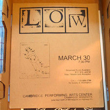 LOW Concert Poster March 30 1997 Cambridge Performing Arts Center Rock & Pop