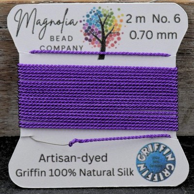 Wild Orchid Purple Griffin Silk Cord   Hand-Dyed Thread for Knotting, Jewelry Ma