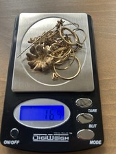 14k Yellow Gold Scrap Lot Earrings Broken Chains