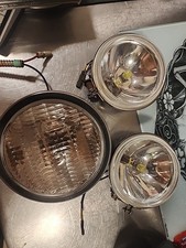 VTG Set Of Lights Untested  - 2 SAE-Y-05 YL & 1 BIG GE 52130U Hungary 480 Read. 