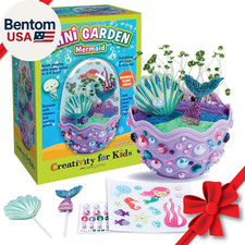 Mini Garden: Mermaid Terrarium Kit - Mermaid Gifts for Girls, Crafts and Toys, S
