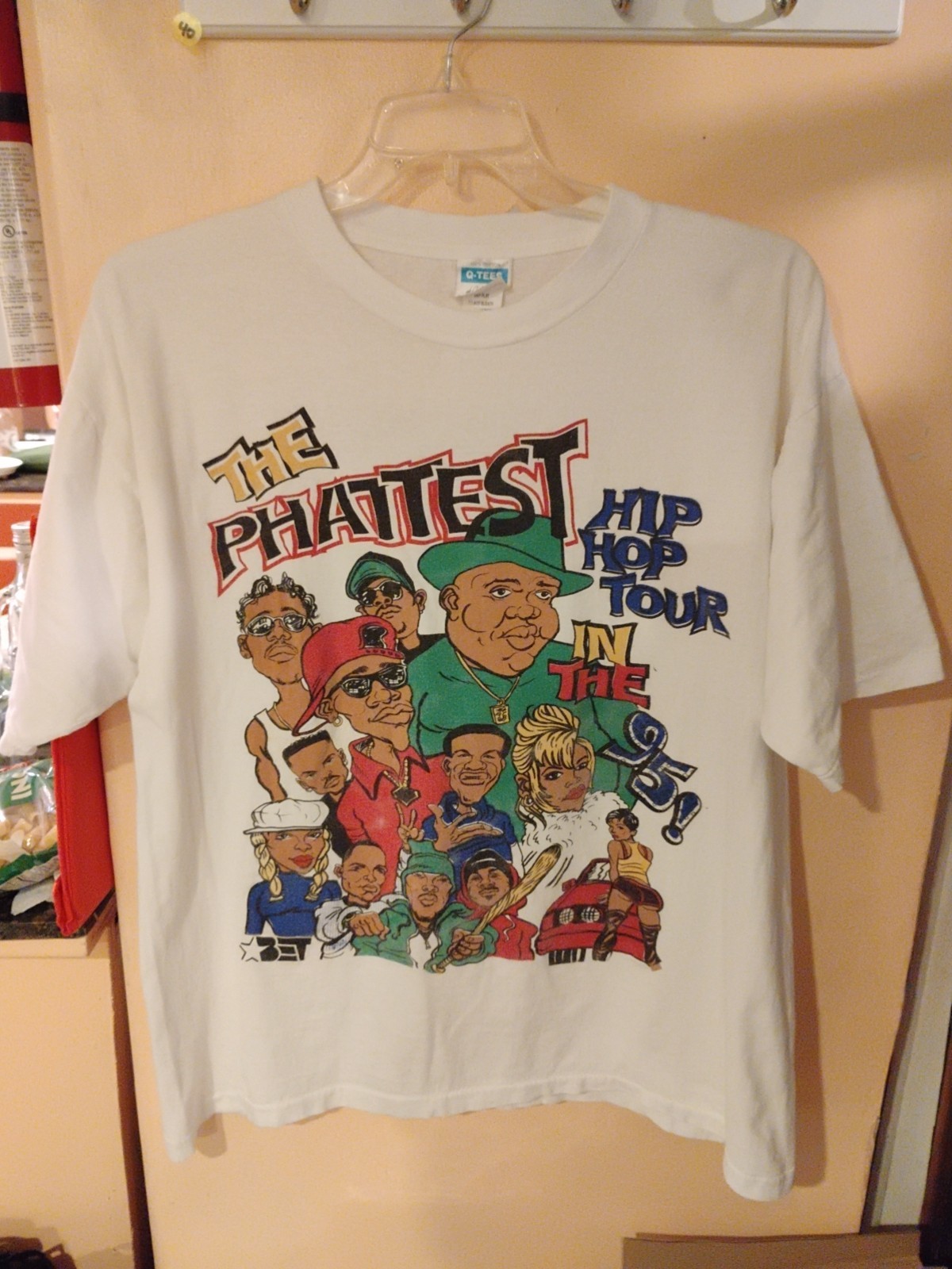 Vintage 90s OG BET Phattest Hip Hop Tour In The 95! - White T-Shirt XL BIGGIE 