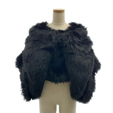 COMME des GARCONS  2023AW Fur Design Cropped Blouse Jacket S Black Used KLDR-0