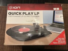 ION Quick Play Turntable USB Powered LP to MP3 Converter NIB L1