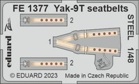 YAK-9T Seatbelts Steel - Zvezda - / 1:48 - Eduard FE1377
