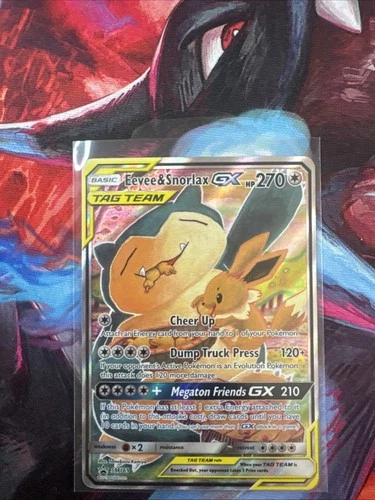 Pokemon TCG Eevee & Snorlax GX Tag Team SM169 Black Star Promo Sun & Moon NM