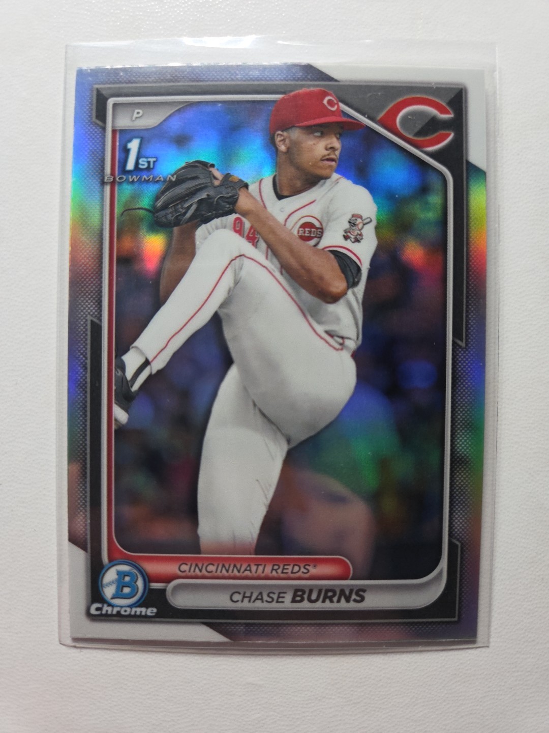 2024 Bowman Chrome 1st Refractor Chase Burns BDC 55 Reds