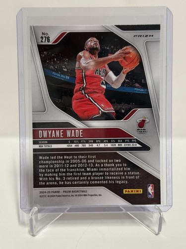 2024-25 Panini Prizm - Dwayne Wade #276 (Prizm Back Error) Miami Heat NBA - Bild 2 von 2