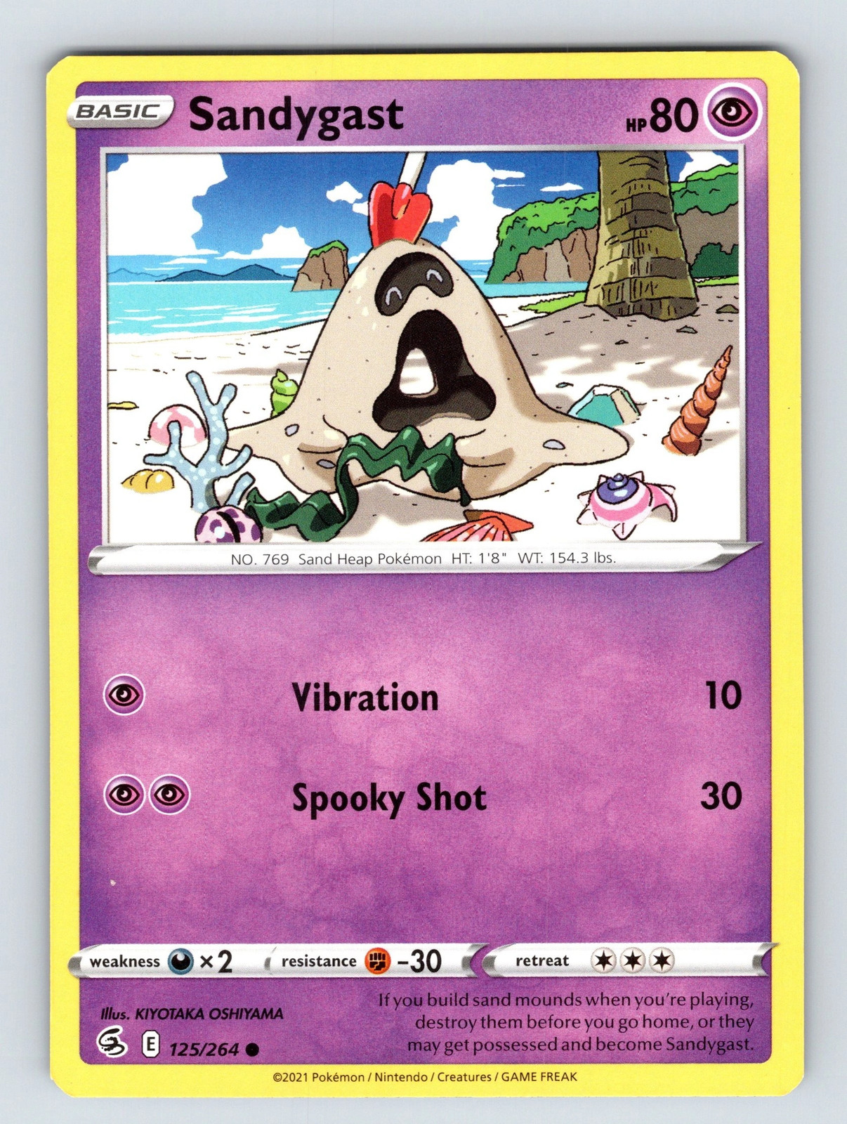 Sandygast 125/264 Fusion Strike Common NM Pokemon TCG