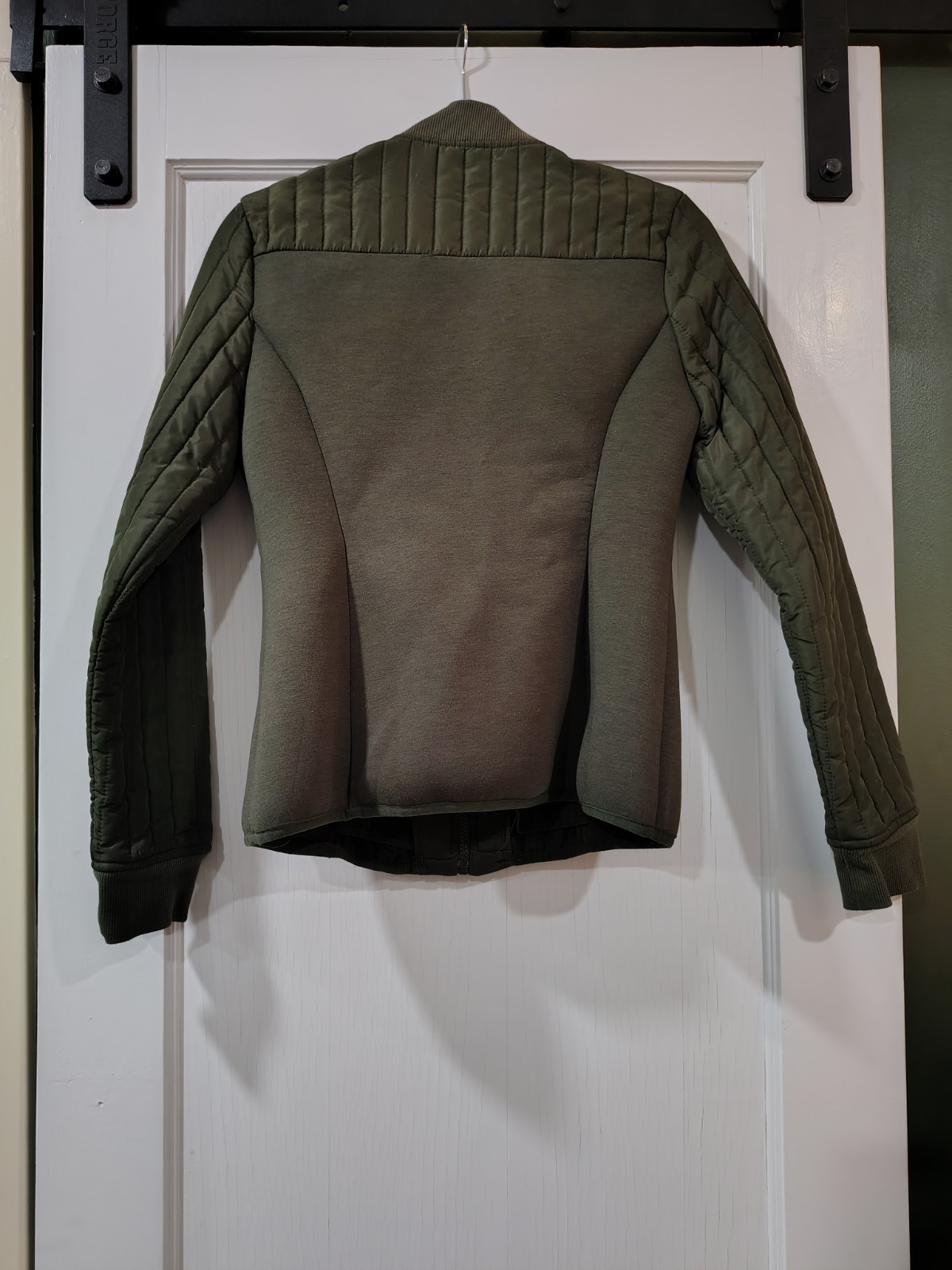 Fabletics Medium Green Lightweight Puff Zipper Ja… - image 11