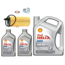 7L 5W30 SHELL HELIX HX8 OIL FILTER SERVICE KIT FOR BMW 730d MSPORT F01 3.0 12-15