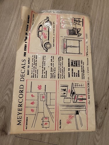 Vintage Meyercord decalcomania 1503 B copricapo capo indiano americano🔥 - Foto 6 di 6