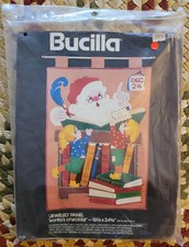 Vintage Bucilla Felt Christmas Wall Hanging Kit 3593 - Santa's Checklist