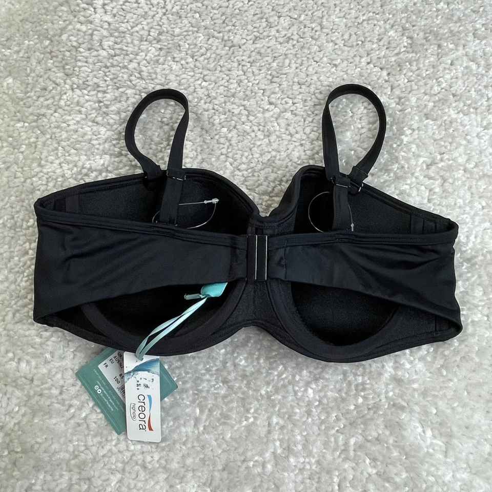 Panache Anya Riva Twist Bandeau 比基尼游泳上衣黑色女式 38 DD — 第 2/4 张图片