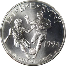 World Cup Commemorative Dollar 1994 D BU Uncirculated Silver $1 Coin