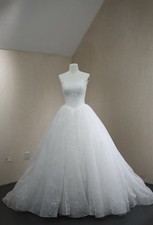 Brand New Corset Basque Waist Wedding Dress with lace  tulle. Vintage inspired