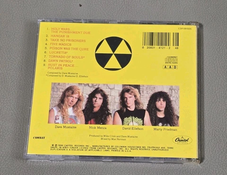 1990 Megadeth - Rust In Peace CD 1st US Press - Capitol Records - Image 2 of 4