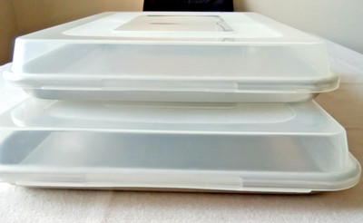 Nordic Ware NST, Non-Stick baking pans with lids, set of 2 with new cooling rack