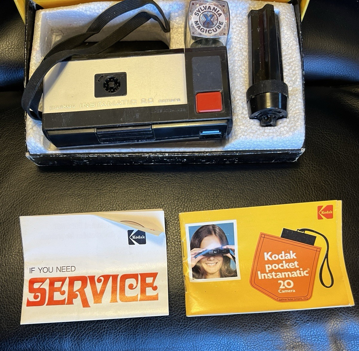 Vintage 1970s KODAK Pocket Instamatic 20 Camera In Original Box w