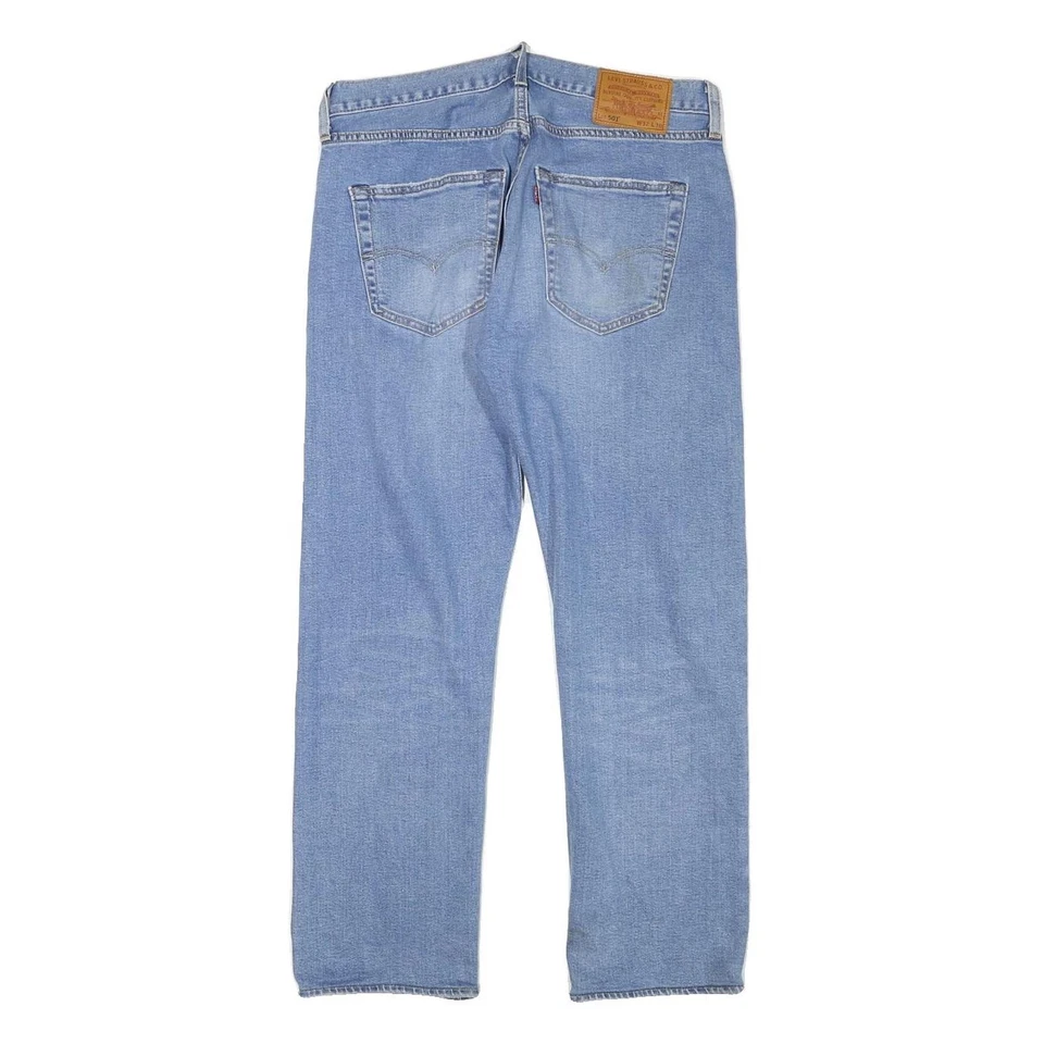 LEVI'S 501 Mens Regular Fit Straight Denim Light Wash W31 L27 Classic Button Fly - Image 3 of 4