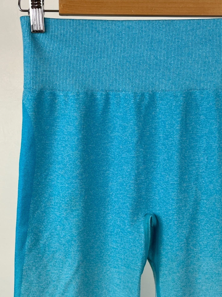 Victoria’s Secret PINK Seamless Leggings M Blue Ombre Gradient High Waist Yoga - Image 2 of 4