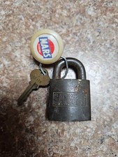 Vintage Sargent WWII USN Navy Brass Padlock Lock With Key Made In USA