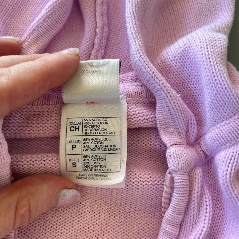 Suéter Disney Princesa Niñas Púrpura Con Capucha Cremallera Talla S Informal Foto 3 de 4