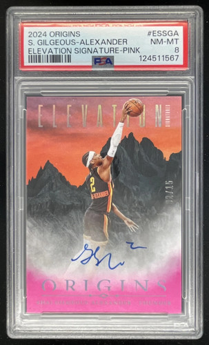 2024-25 Origins Elevation Pink #ES-SGA Shai Gilgeous-Alexander Auto /15 PSA 8
