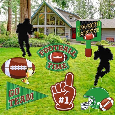 Leinuosen 8 Pcs Football Yard Decorations 16 16 inches, [image-dependent] 