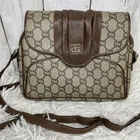 Sac bandoulière GUCCI d'occasion logo GG Supreme ancien Gucci cuir authentique Japon