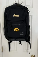 Iowa Hawkeyes Basketball Backpack Team Issued Script Logo NIKE AIR Embroidered