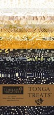 Timeless Treasures Tonga Treats - AMBER - 40 2.5" Batik Fabric Strips