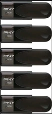 Pny 16Gb Attache 4 Usb 2.0 Flash Drive 5-Pack Personal Computers