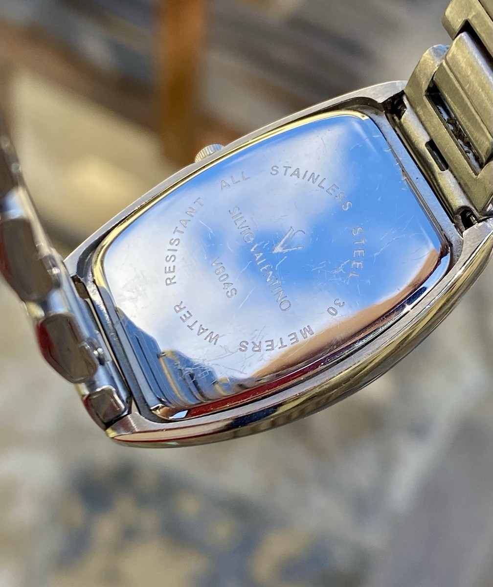 Silvio Valentino Quartz Watch 25mm Tonneau Shaped All Stainless