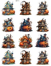 Halloween Scary Houses - Ceramic Decal - Glass Decal  Enamel Decal- 88771