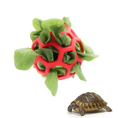 Tortoise Treat Ball Toy Hay Feeder Hanging Feeding Ball for Small Animals