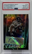 Darren Sproles Rookie Auto PSA 8/10 - 2005 Bowman's Best /999 -Chargers, Eagles