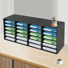Modern Mail Organizer PVC Literature Organizers 24-Slots Paper Sorter Organizer
