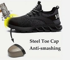 SUADEX Work Safety Shoes Steel Toe Sneakers Indestructible Composite Toe Sz 39