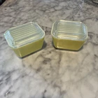Vintage Pyrex 501-B Yellow 1-1/2 Cup Refrigerator Dish with Glass Lid 501-C
